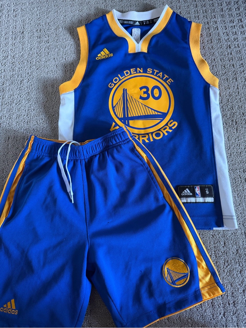 Adidas Warriors #30 Curry Jersey and Shorts Set